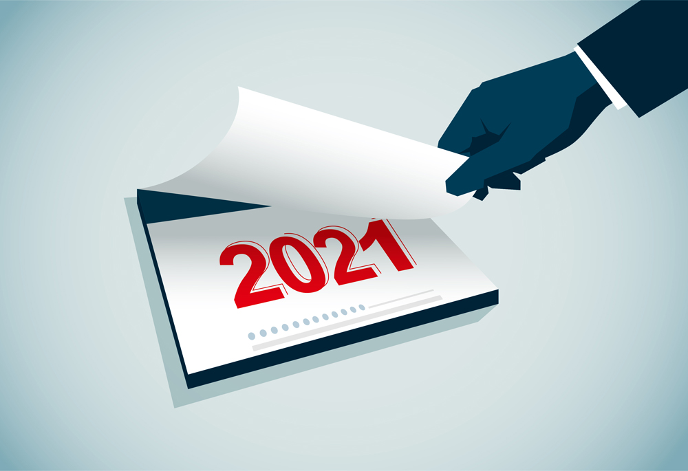 Turning the calendar page to 2021