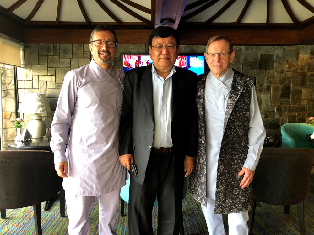 Drs. Tabin, Ruit, and Crandall at Dr. Tabin’s wedding in 2018