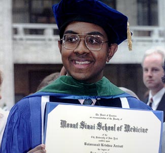 Dr. Ambati on his medical school graduation day, May 19, 1995—2 months shy of his 18th birthday.
