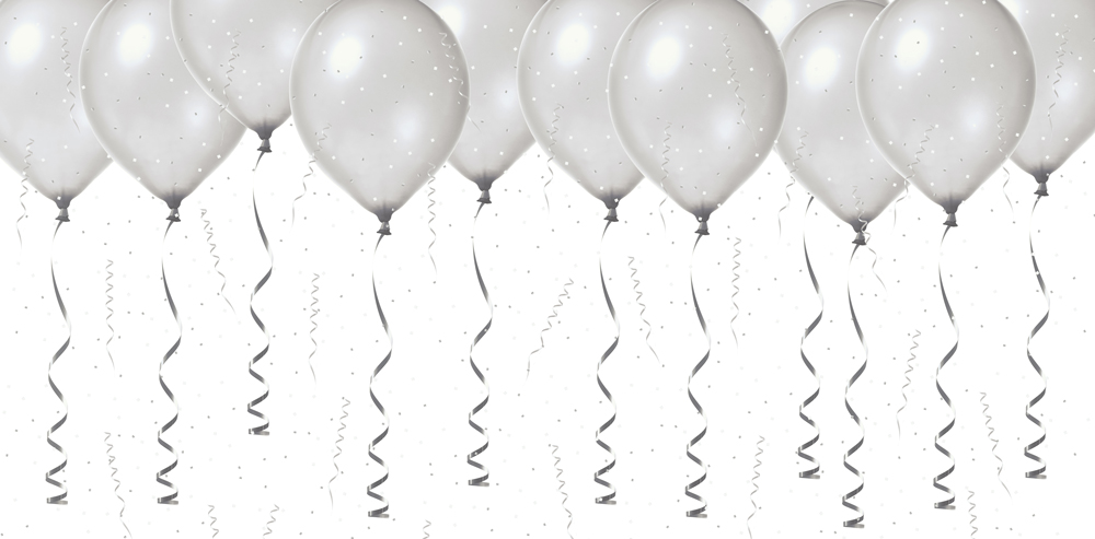 Silver balloons