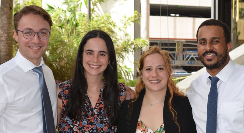 From left: Flavius A. Beca, MD, Naomi E. Gutkind, MD, Rebecca Lees, BS, Ramsey Yusuf, MD