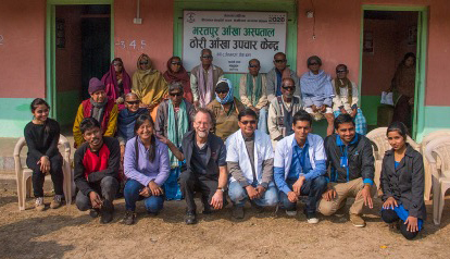 Dr. Spencer with staff and trainees at an eye camp in Nepal
Source: Martin Spencer, MD