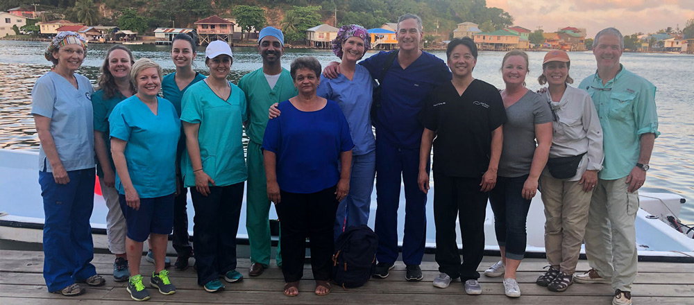 The Health in Sight Mission team in March 2019, taken on the dock of the Oak Ridge Clinic site
Source: Health in Sight Mission