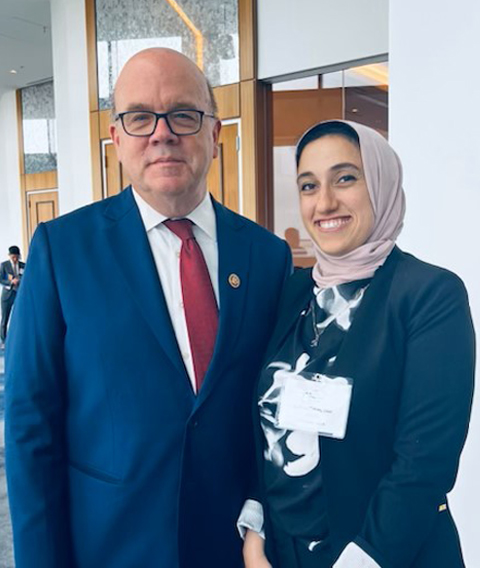 ASCRS YES member Asmaa Zidan, MD, with Rep. Jim McGovern (D-MA) Source (all): ASCRS